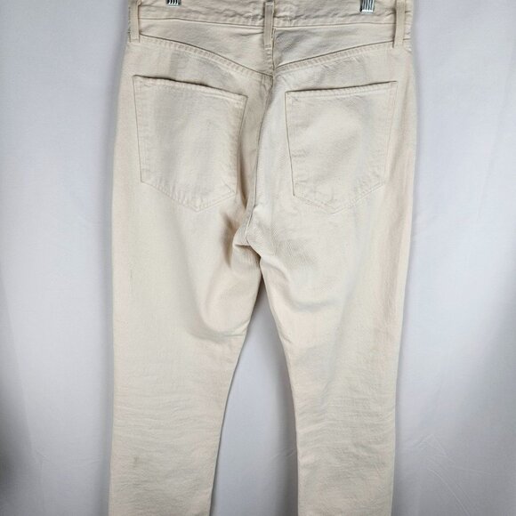 AGOLDE Remy High Rise Straight Leg Jeans Button Fly White Size 29 Preppy Chic - Picture 5 of 15
